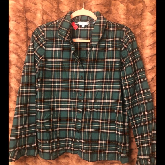 Draper James Tops - Draper James navy & hunter green button down, Sz M
